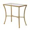 Contemporary Home Living 24" Antique Gold Rectangular Accent Table